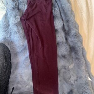 Lululemon Athletica Burgundy Leggings